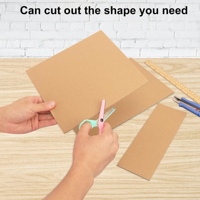 IHDYPPEW 100 Pack 11"x 14" Corrugated Cardboard Sheets, Flat Cardboard Layer Pads 2 mm Thickness, Flexible Packaging Inserts for Shipping, Mailing, and Crafts, by - Image 5